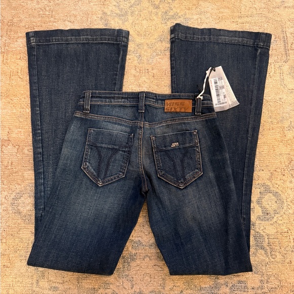 Miss Sixty NWT RARE Low Rise Joopy Trousers Flare Jeans with Swarovski Elements - Picture 3 of 11